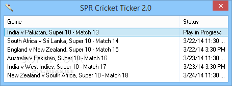 SPR Cricket Ticker