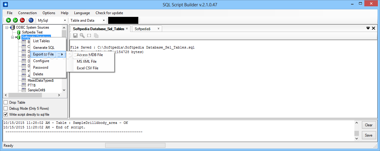 SQL Script Builder
