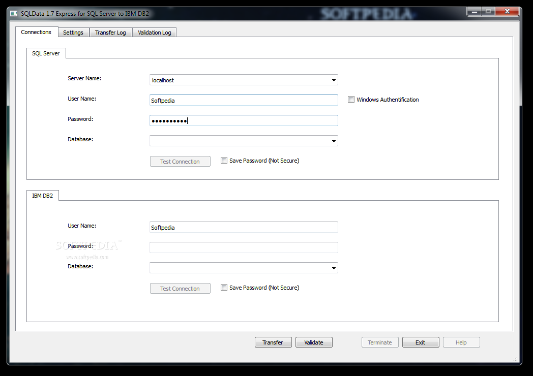 SQLData Express for SQL Server to IBM DB2