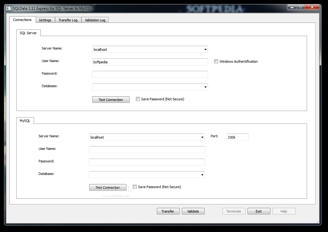 SQLData Express for SQL Server to MySQL