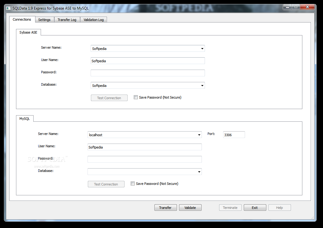 SQLData Express for Sybase ASE to MySQL