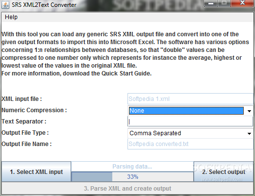 SRS XML2Text Converter