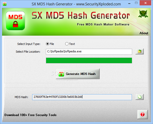 SX MD5 Hash Generator