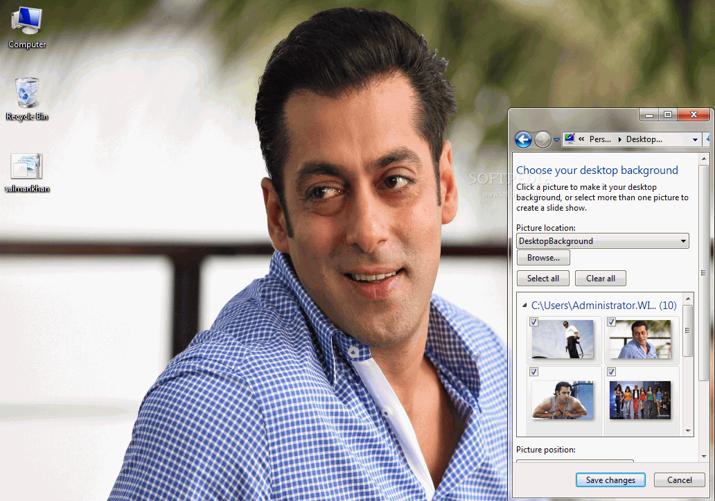 Salman Khan Windows 7 Theme