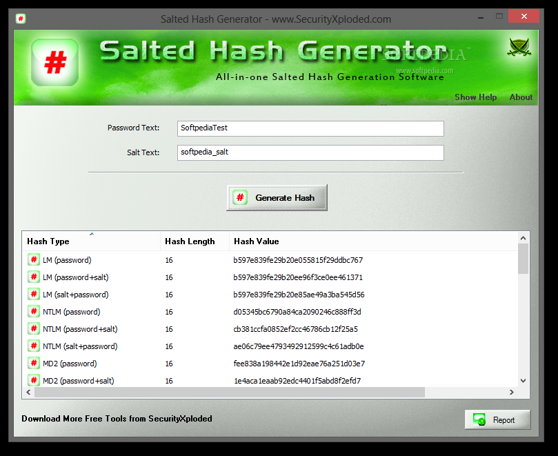 Salted Hash Generator