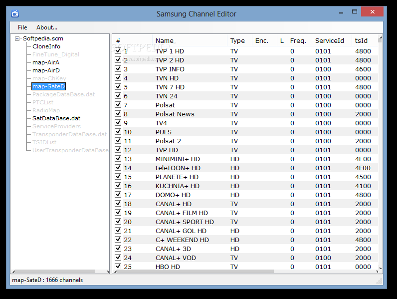 Samsung Channel Editor