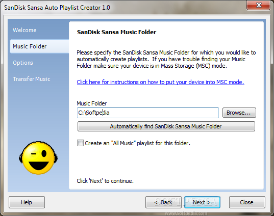 SanDisk Sansa Auto Playlist Creator