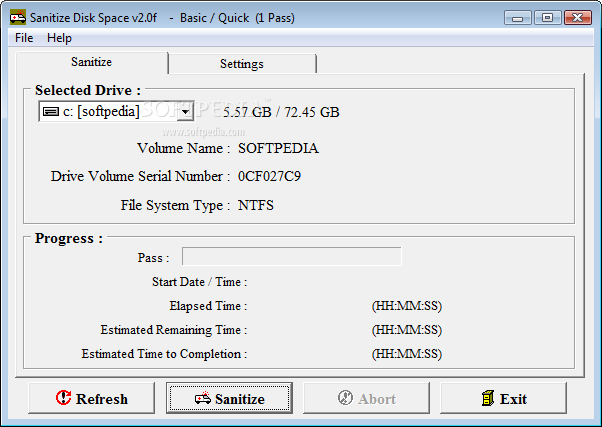 Sanitize Disk Space