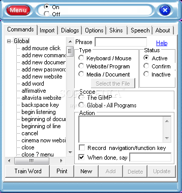 "Say Now" Voice Recognition Software