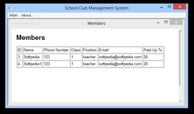School Club Management System