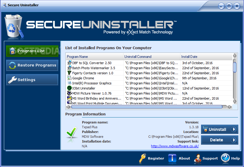 Secure Uninstaller