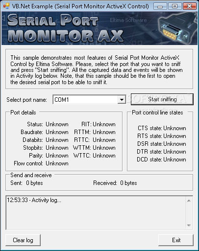 Serial Port Monitor ActiveX