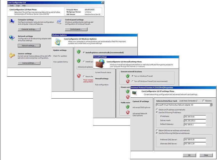 Windows 2008 Server Core Configurator