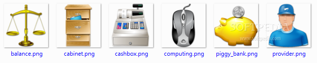 Seven Accounting Stock Icons