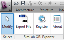 SimLab OBJ Exporter for Revit