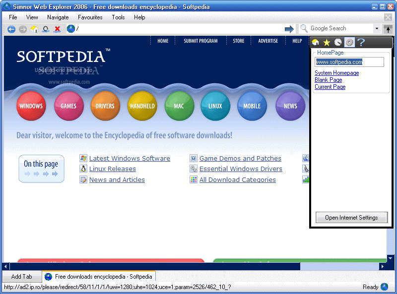 Simnor Web Explorer 2006