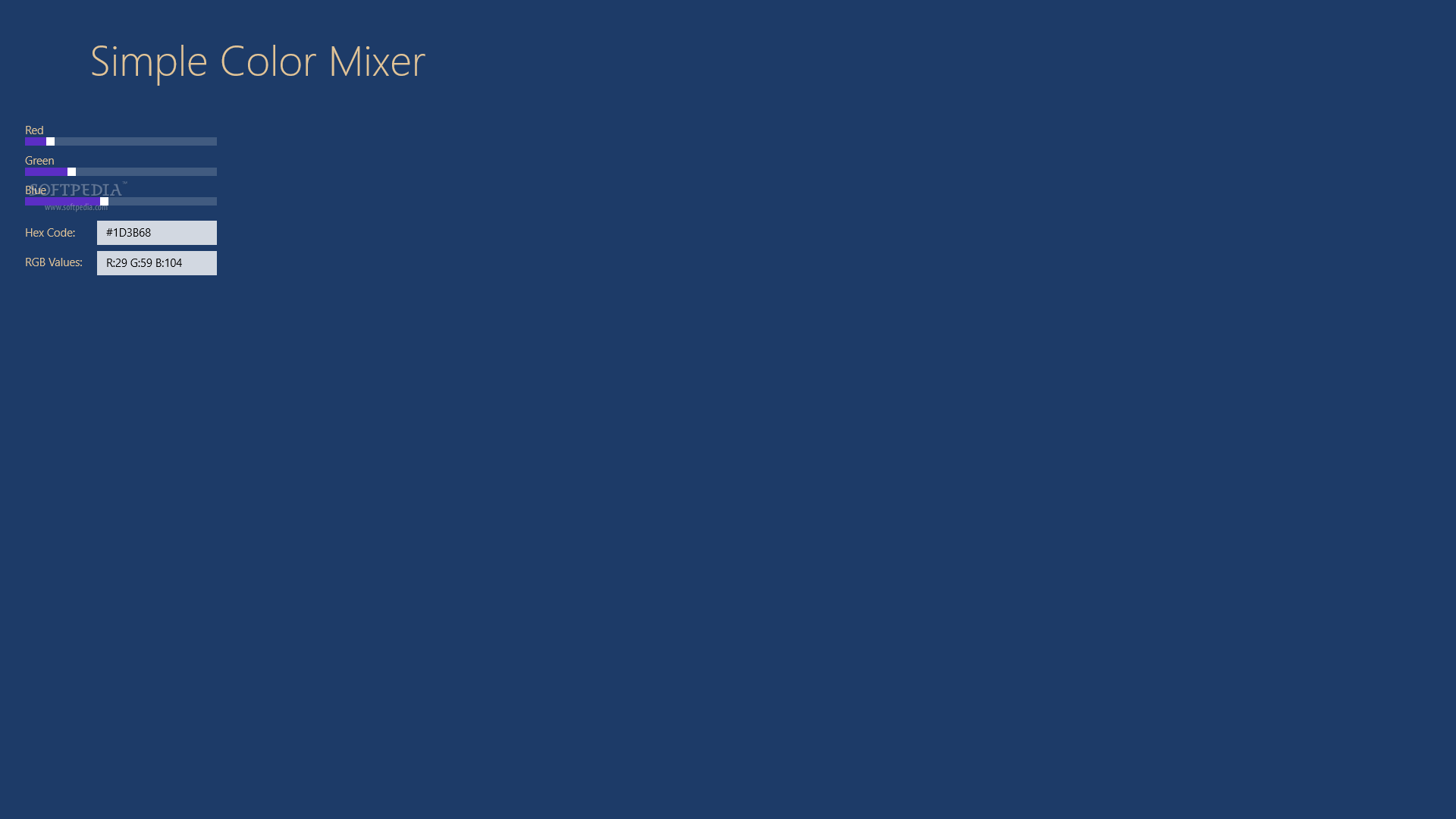 Simple Color Mixer