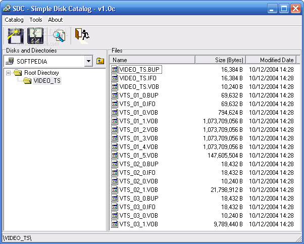 Simple Disk Catalog