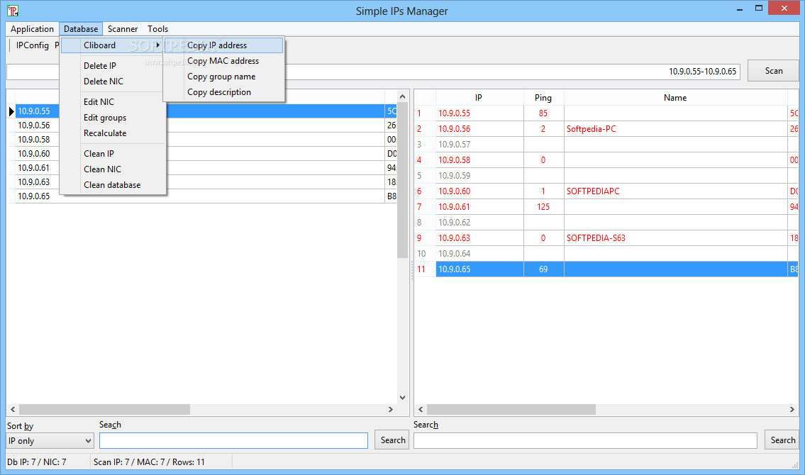 Simple IPs Manager