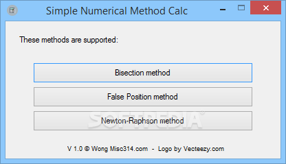 Simple Numerical Methods Calculator