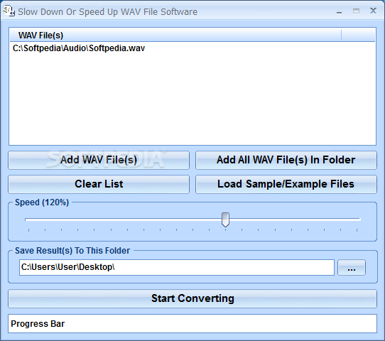 Slow Down Or Speed Up WAV File Software