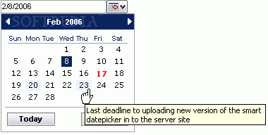 Smart Date Picker ASP.NET Web Control