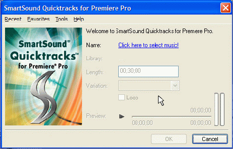 SmartSound Quicktracks for Adobe Premiere