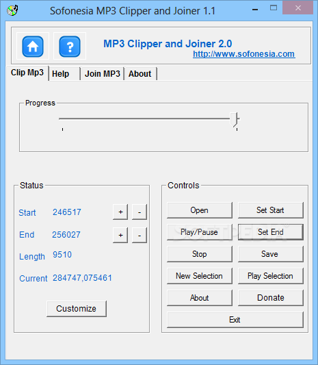 Sofonesia MP3 Clipper and Joiner