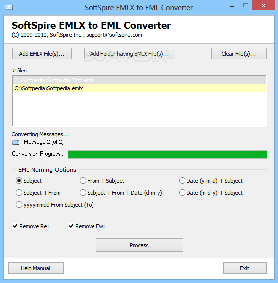 SoftSpire EMLX to EML Converter