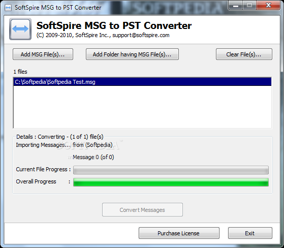 SoftSpire MSG to PST Converter