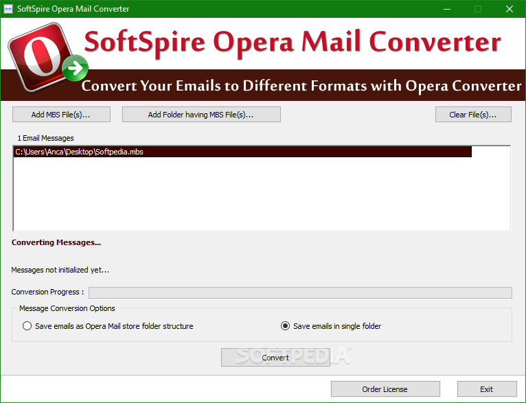 SoftSpire Opera Mail Converter