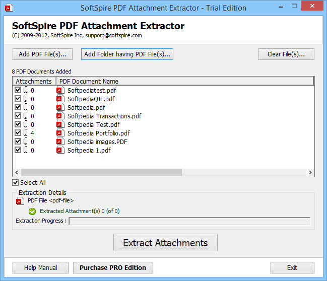 SoftSpire PDF Attachment Extractor