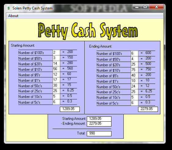 Solen Petty Cash System