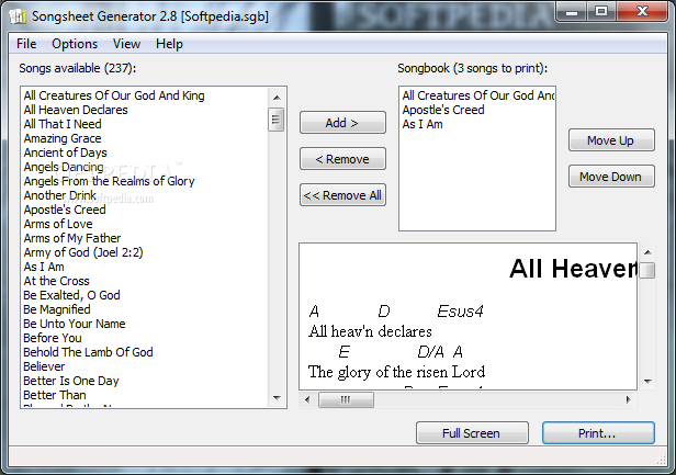 Songsheet Generator