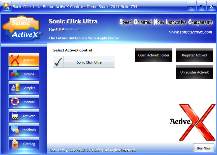 Sonic Click Ultra Button ActiveX Control