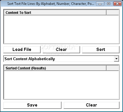 Sort Text File Lines By Alphabet, Number, Character, Position & Length Software