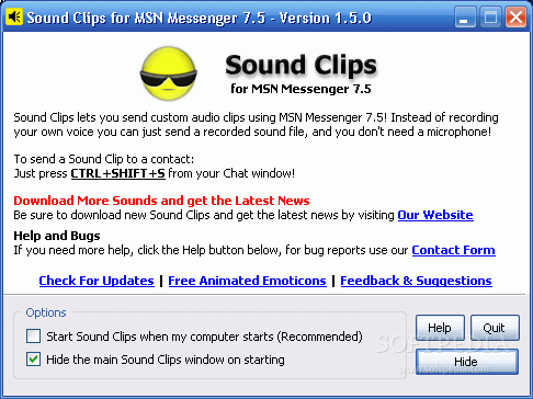 Sound Clips for MSN Messenger 7.5