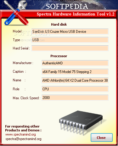 Spectra Hardware Information Tool