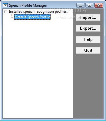 Speech Profile Manager