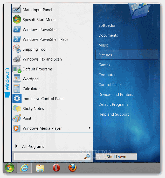 Spesoft Windows 8 Start Menu