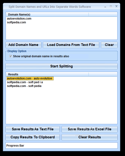 Split Domain Names and URLs Into Separate Words Software