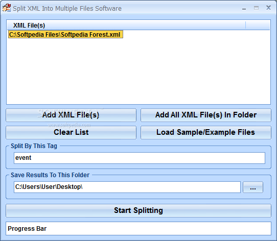 Split XML Into Multiple Files Software
