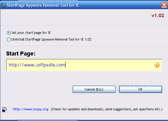 StartPage Spyware Removal Tool for IE