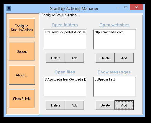 StartUp Actions Manager