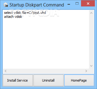 Startup Diskpart Command