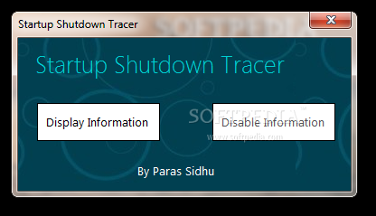 Startup Shutdown Tracer