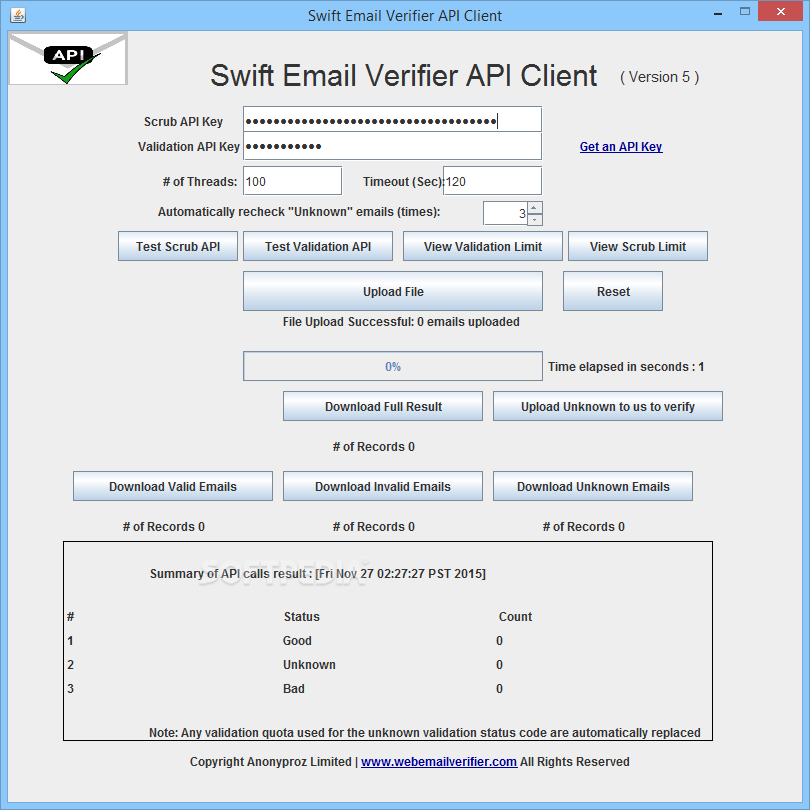 Swift Email Verifier API Client
