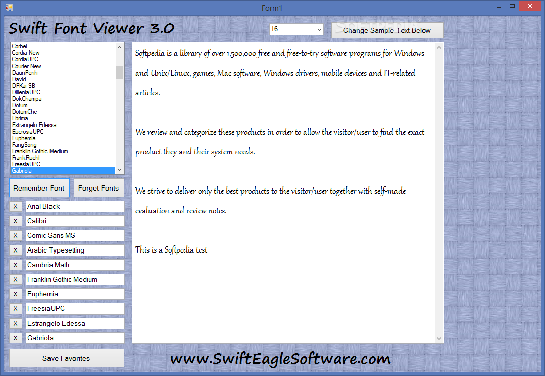 Swift Font Viewer