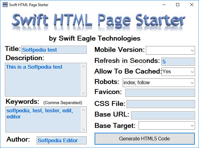 Swift HTML Page Starter