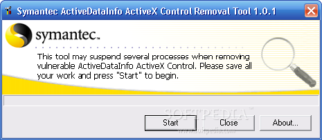 Symantec Support Tool ActiveX Control Cleanup Tool